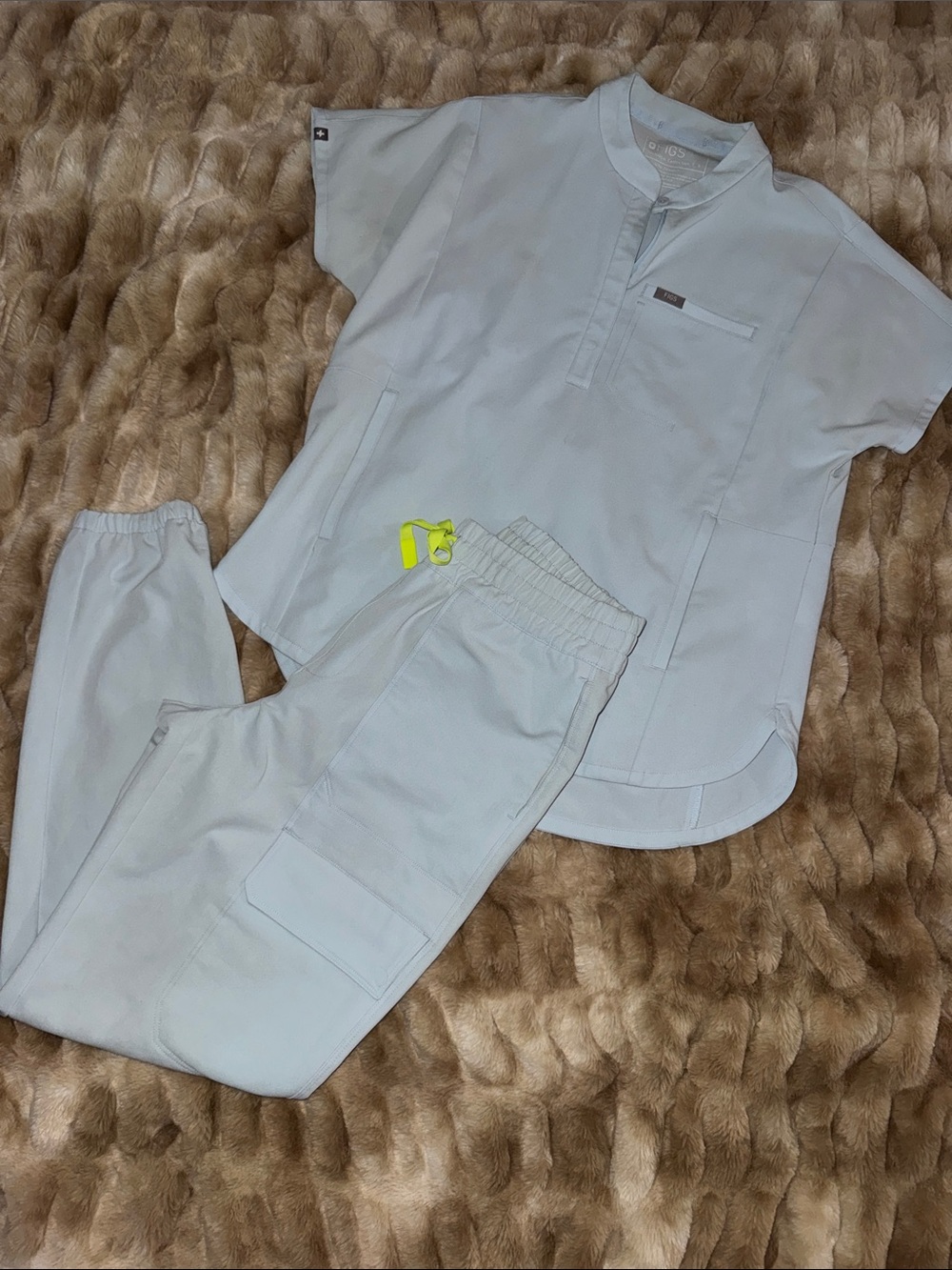 Light Blue Figs scrub set